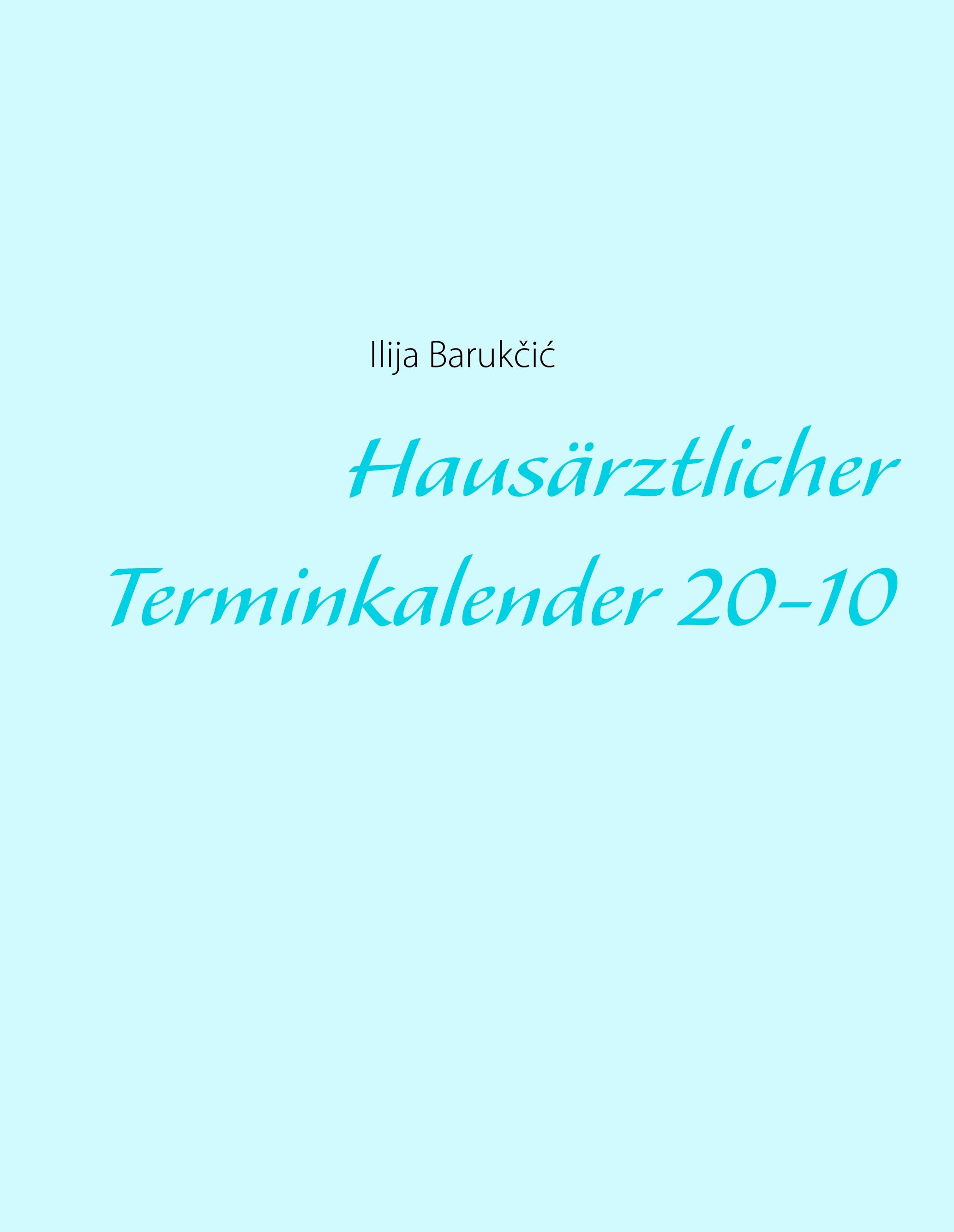 Vorderes Coverbild Hausärztlicher Terminkalender 20-10