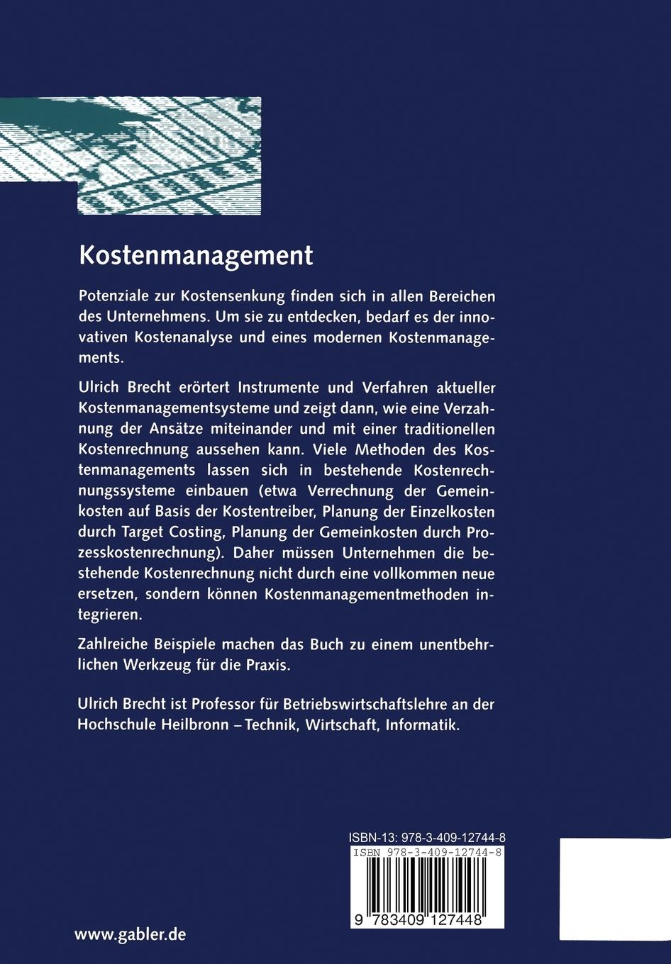 Rückseitencover Kostenmanagement