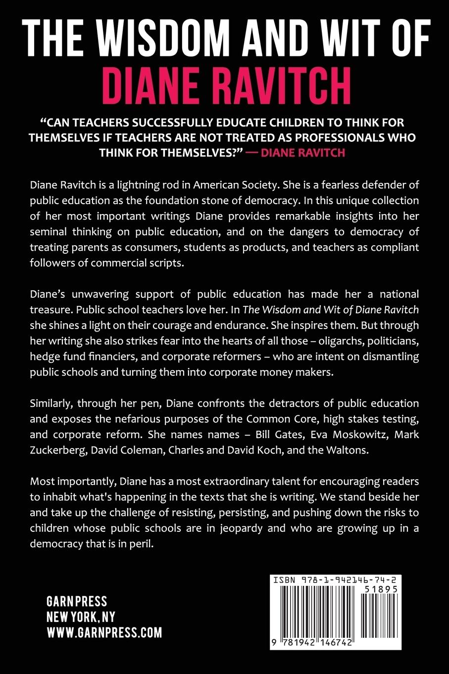 Rückseitencover The Wisdom and Wit of Diane Ravitch