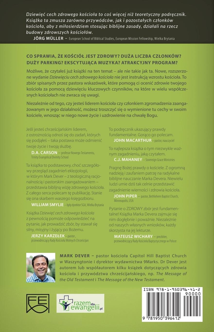 Rückseitencover Nine Marks of a Healthy Church / Dziewi¿¿ cech zdrowego ko¿cio¿a