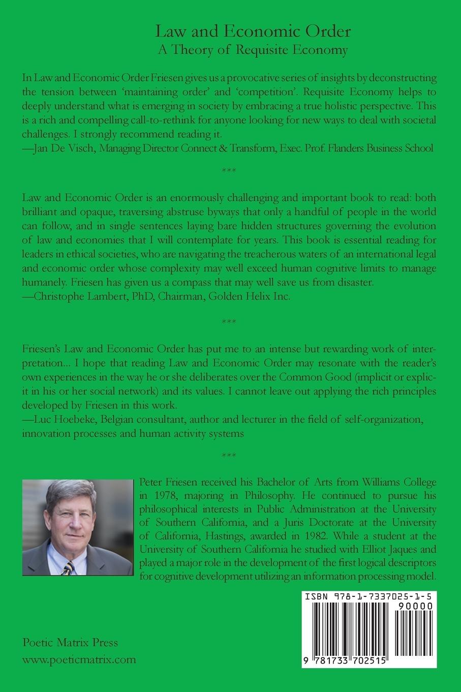 Rückseitencover Law and Economic Order