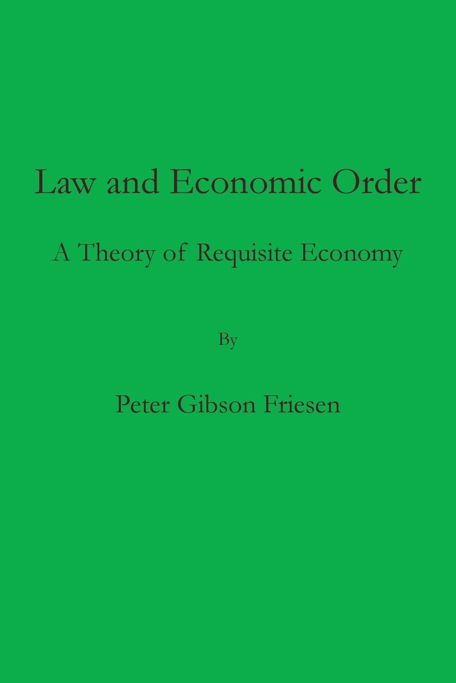 Vorderes Coverbild Law and Economic Order