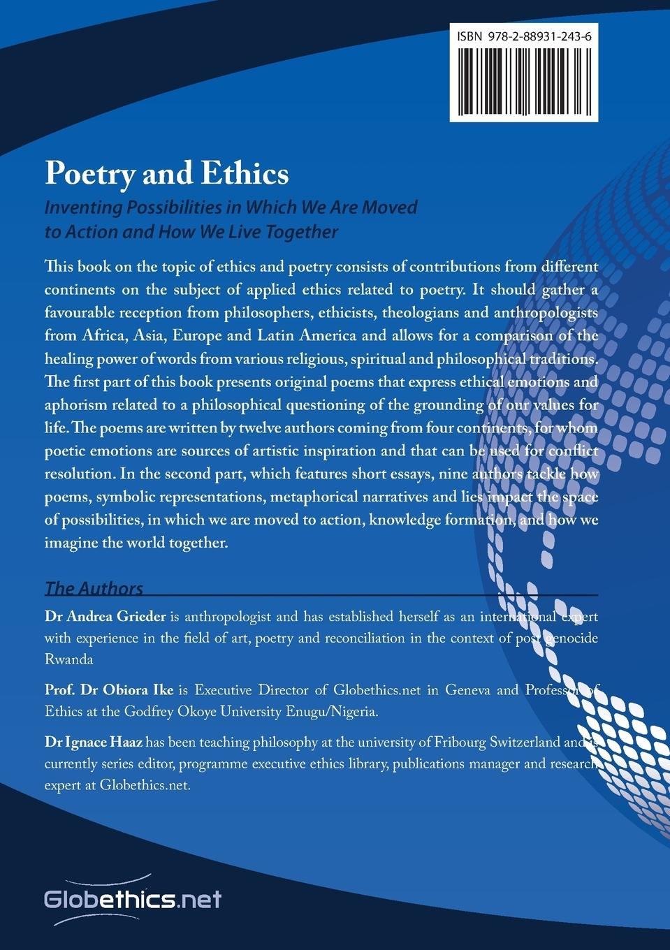 Rückseitencover Poetry and Ethics