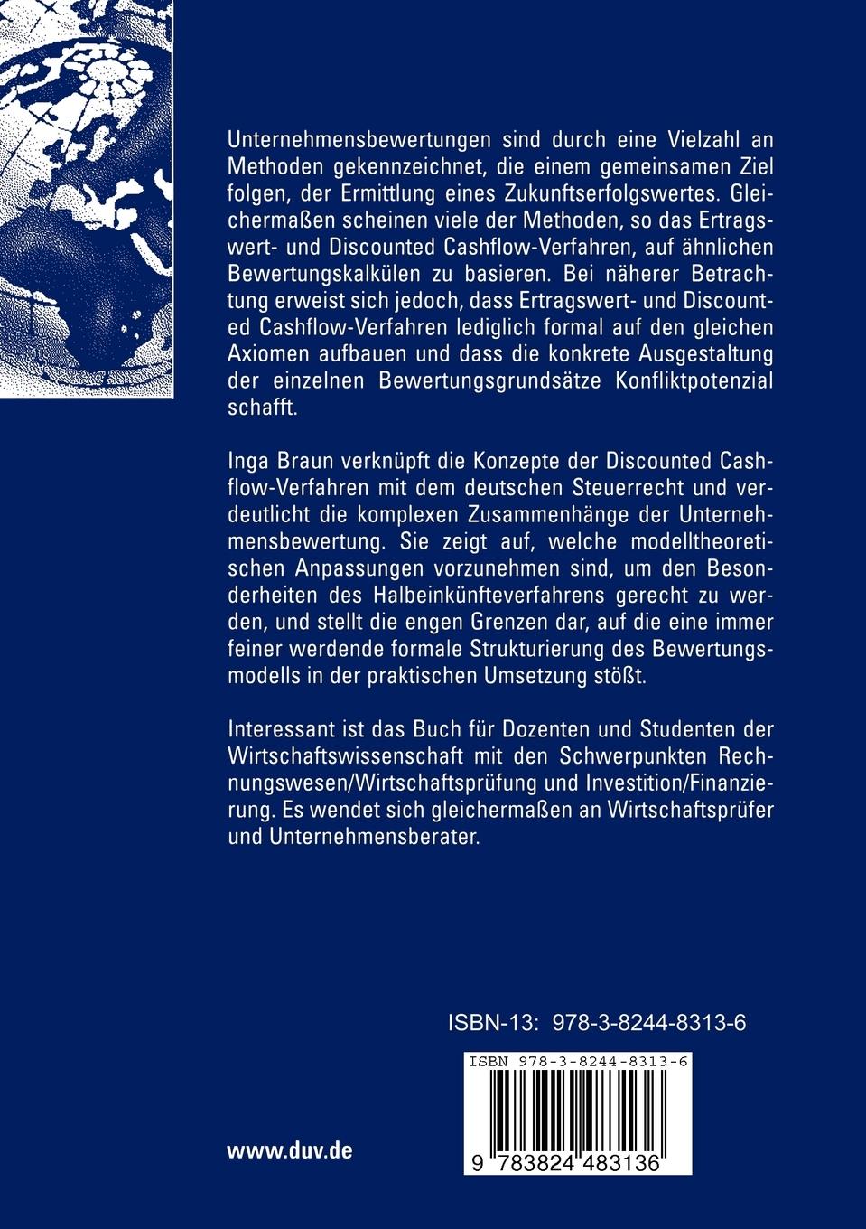 Rückseitencover Discounted Cashflow-Verfahren und der Einfluss von Steuern
