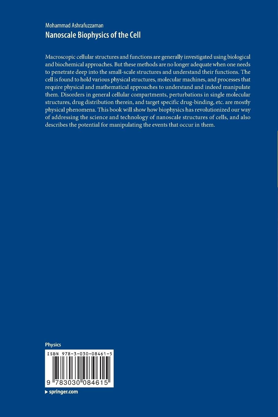 Rückseitencover Nanoscale Biophysics of the Cell