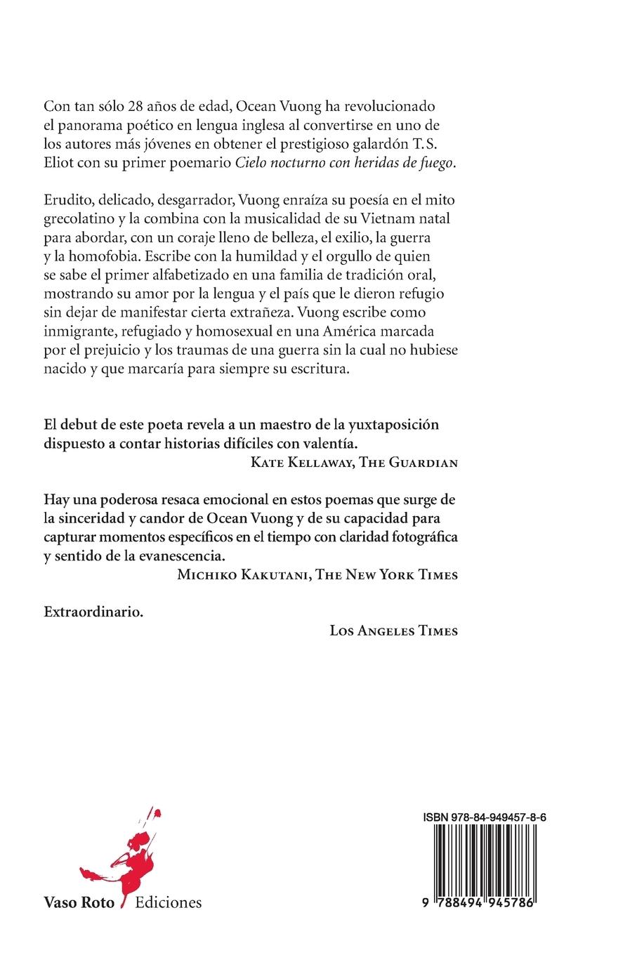 Rückseitencover Cielo nocturno con heridas de fuego