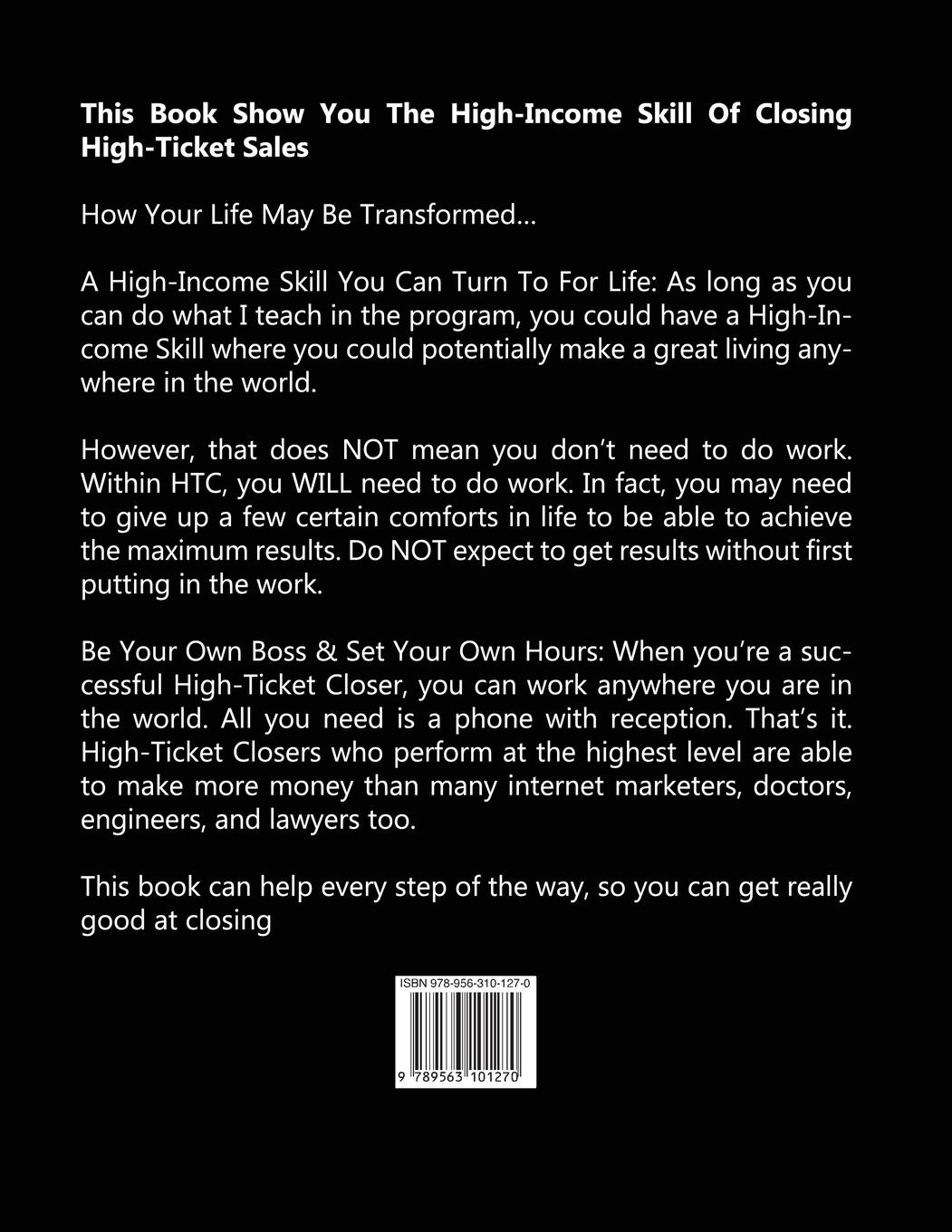 Rückseitencover The Secrets Of Building A Successful High Ticket Business Sales Closer