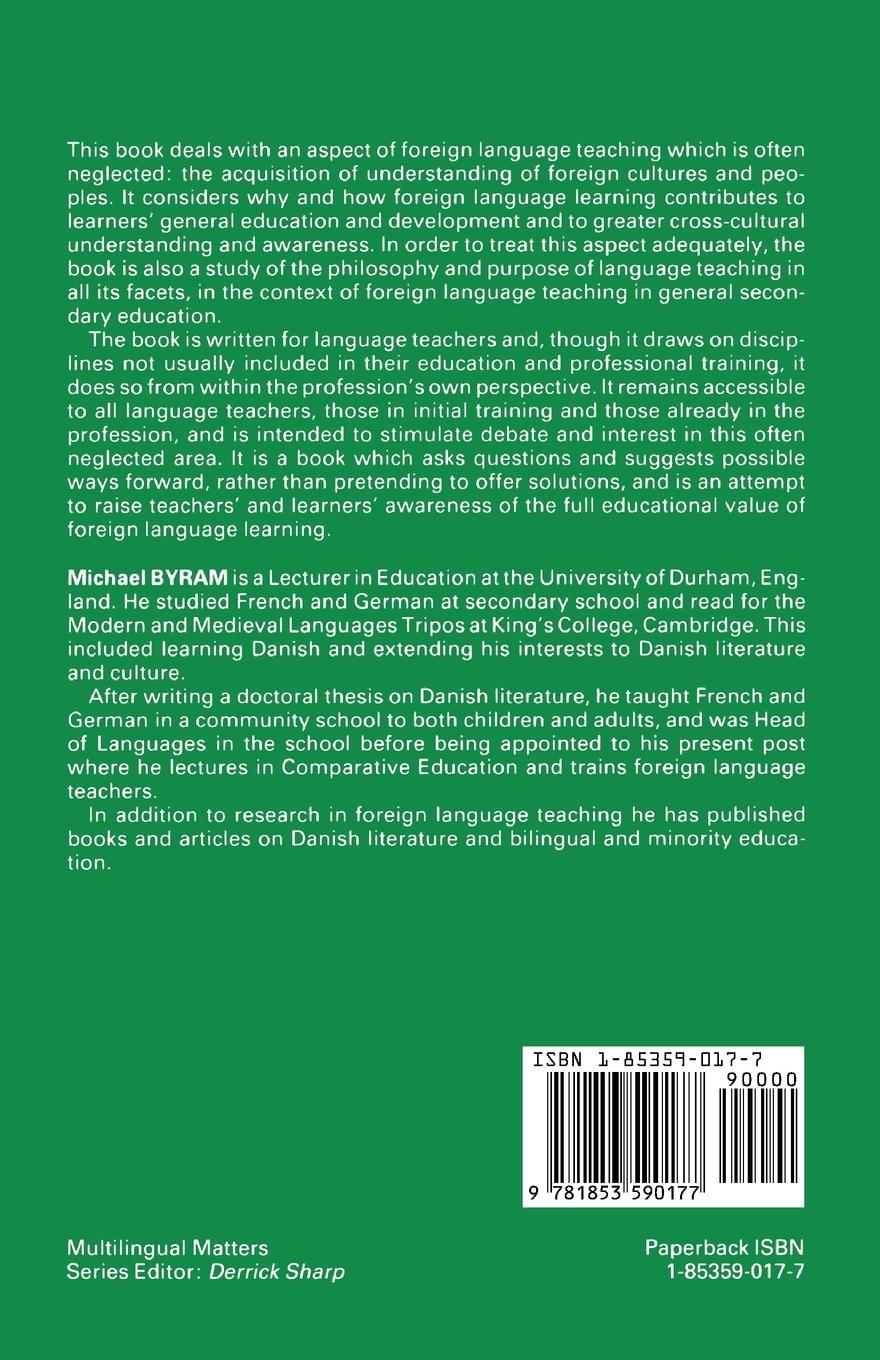 Rückseitencover Cultural Studies in Foreign Language Education