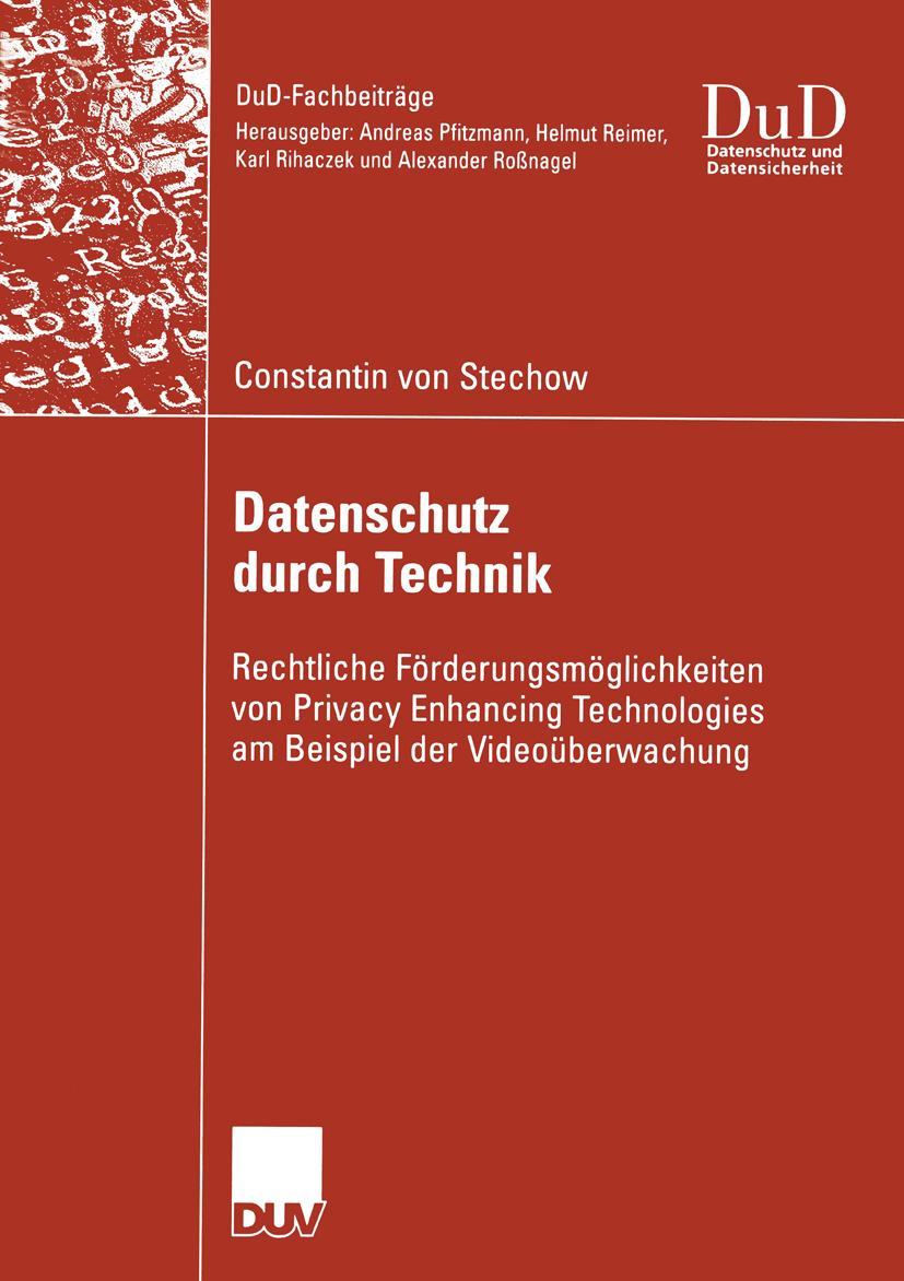 Vorderes Coverbild Datenschutz durch Technik