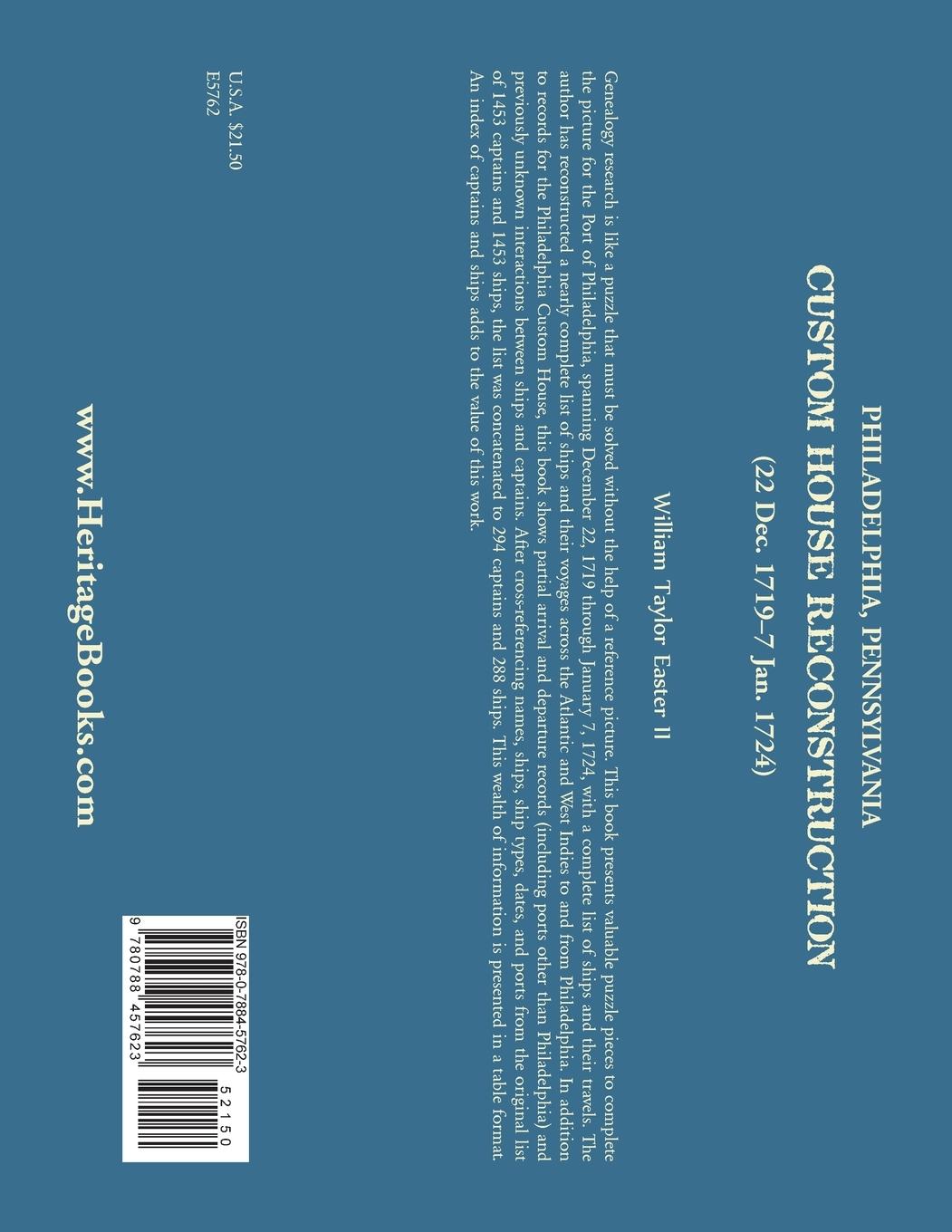 Rückseitencover Philadelphia, Pennsylvania Custom House Reconstruction