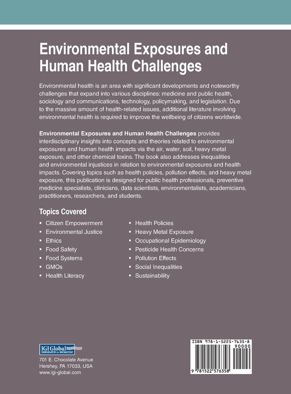 Rückseitencover Environmental Exposures and Human Health Challenges