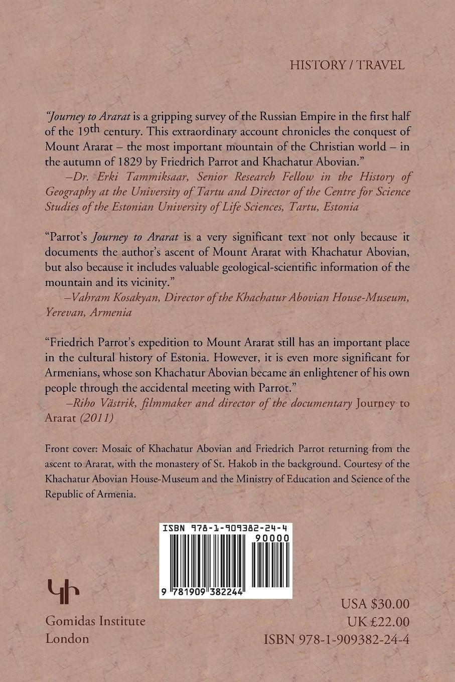 Rückseitencover Journey to Ararat