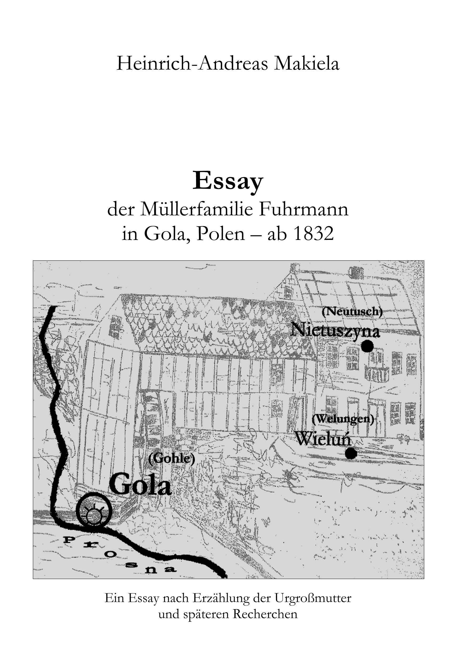 Vorderes Coverbild Essay der Müllerfamilie Fuhrmann in Gola, Polen - ab 1832