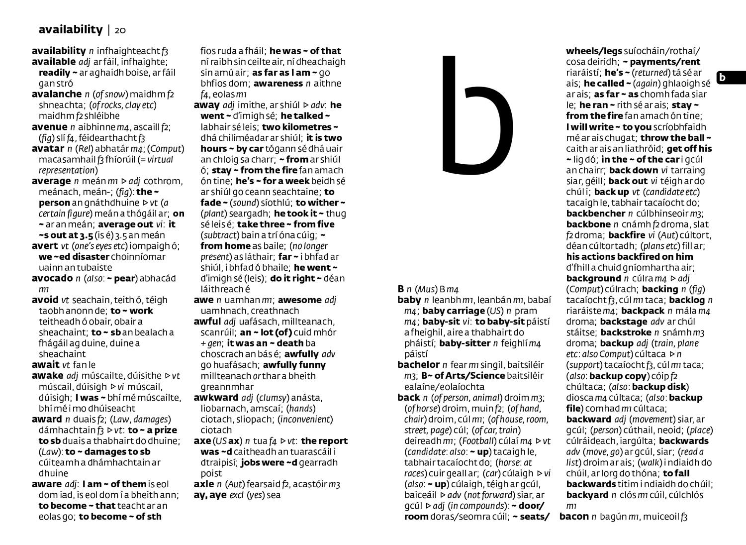 Beispielinhalt (Bild) Irish Gem Dictionary