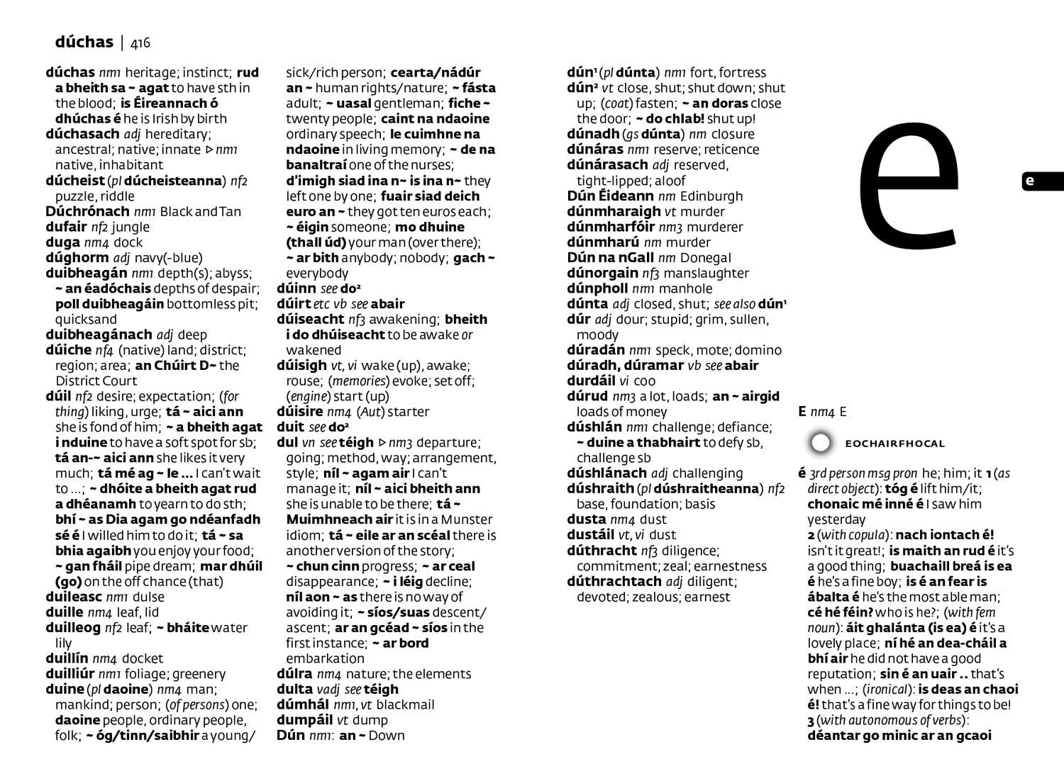 Beispielinhalt (Bild) Irish Gem Dictionary