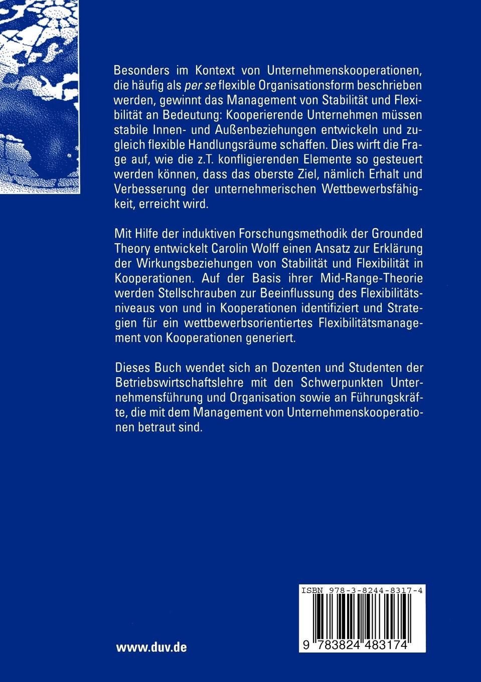 Rückseitencover Stabilität und Flexibilität von Kooperationen