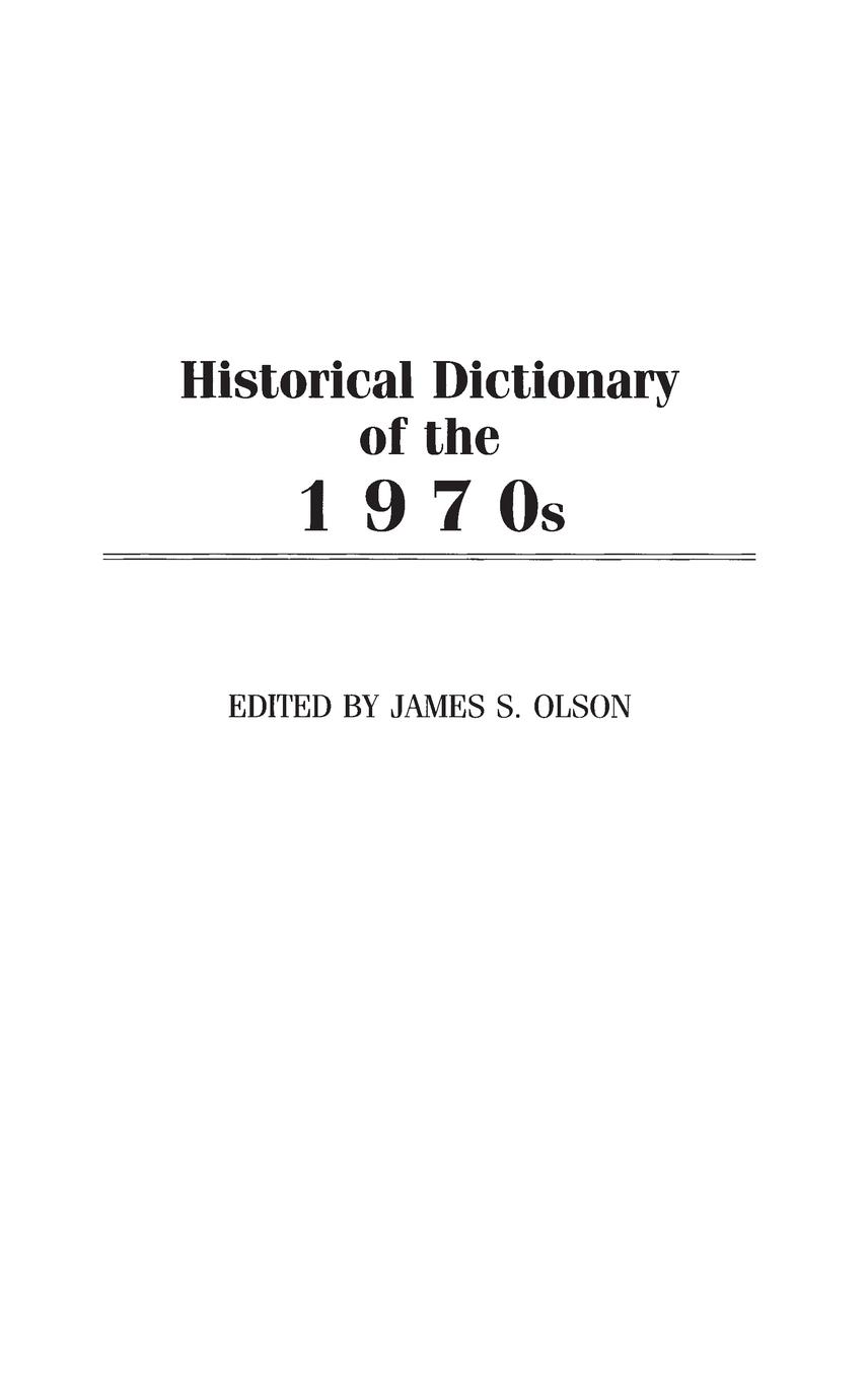 Vorderes Coverbild Historical Dictionary of the 1970s