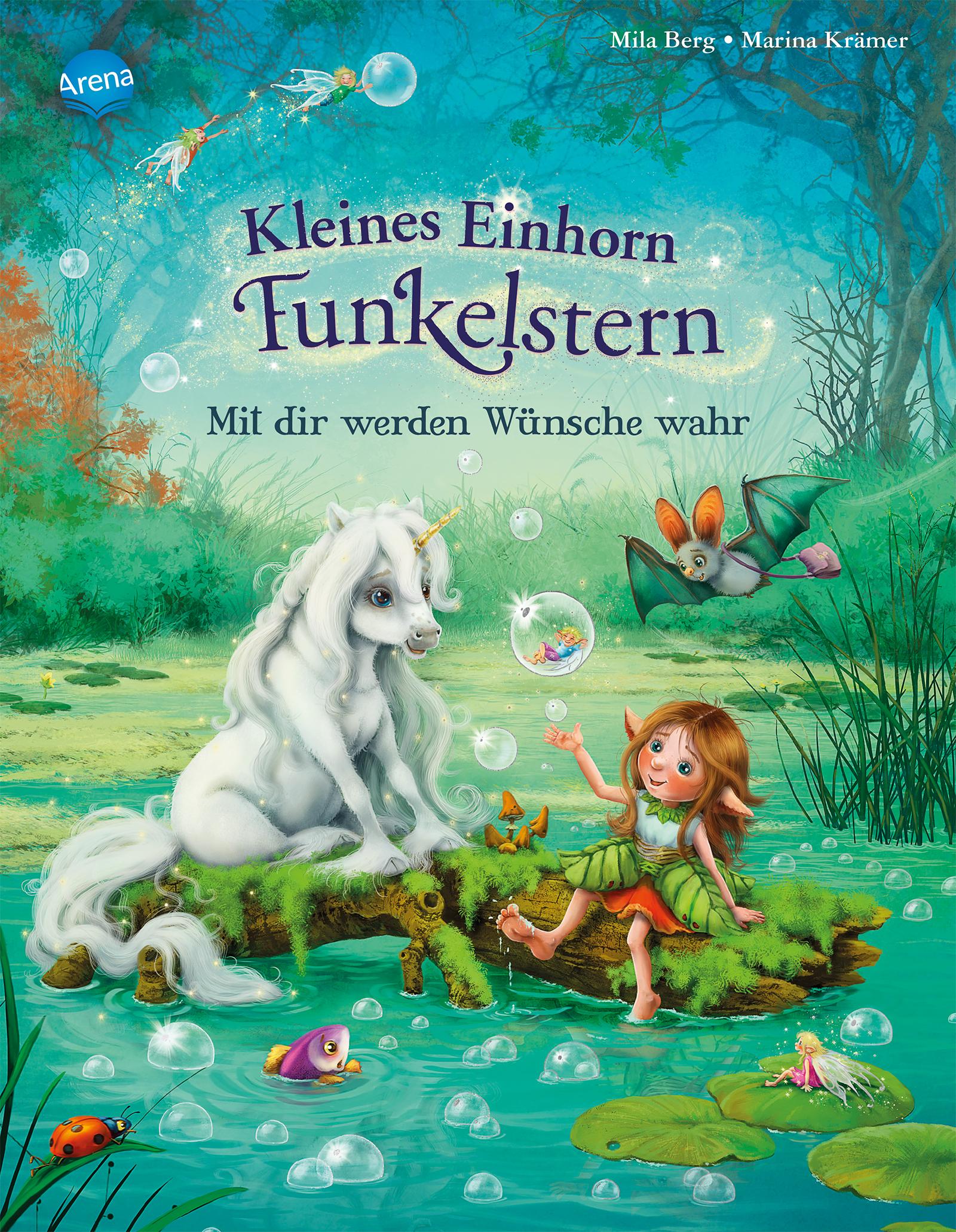 Vorderes Coverbild Kleines Einhorn Funkelstern. Mit dir werden Wünsche wahr