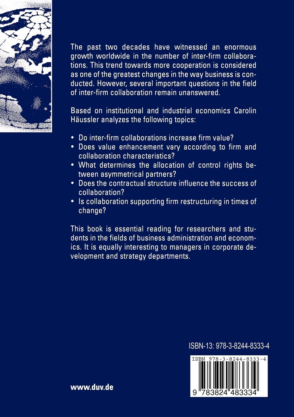 Rückseitencover Inter-Firm Collaboration