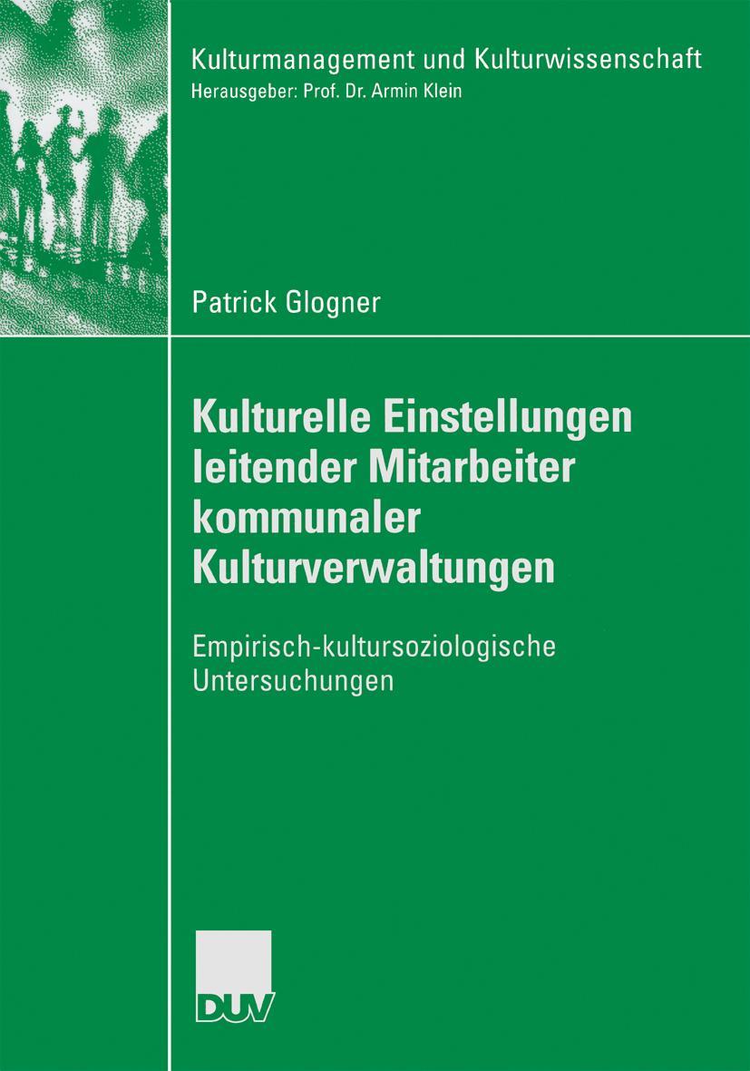 Vorderes Coverbild Kulturelle Einstellungen leitender Mitarbeiter kommunaler Kulturverwaltungen