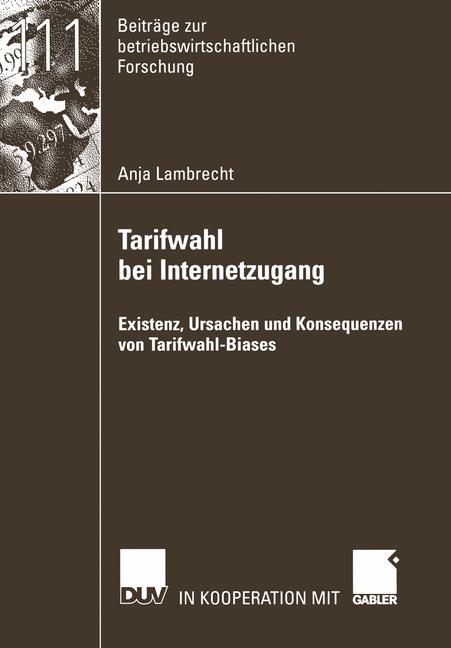 Vorderes Coverbild Tarifwahl bei Internetzugang