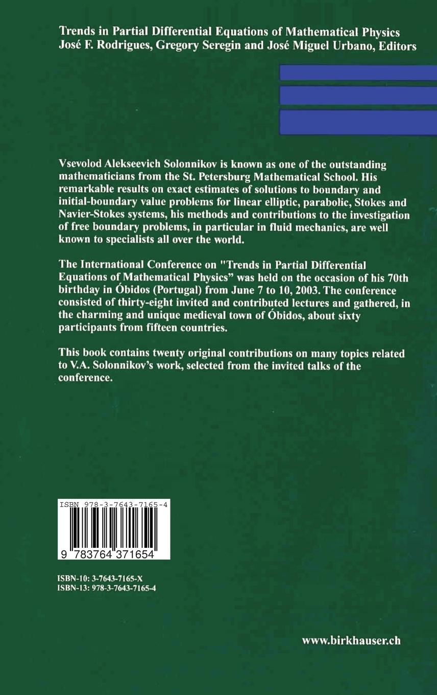 Rückseitencover Trends in Partial Differential Equations of Mathematical Physics