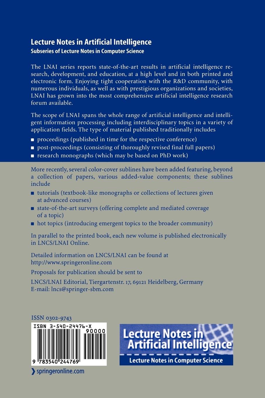 Rückseitencover Artificial Intelligence and Simulation