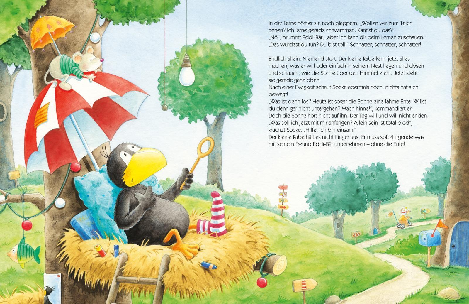 Beispielinhalt (Bild) Der kleine Rabe Socke: Alles verknallt! oder Ein kleiner Rabe trifft auf große Liebe