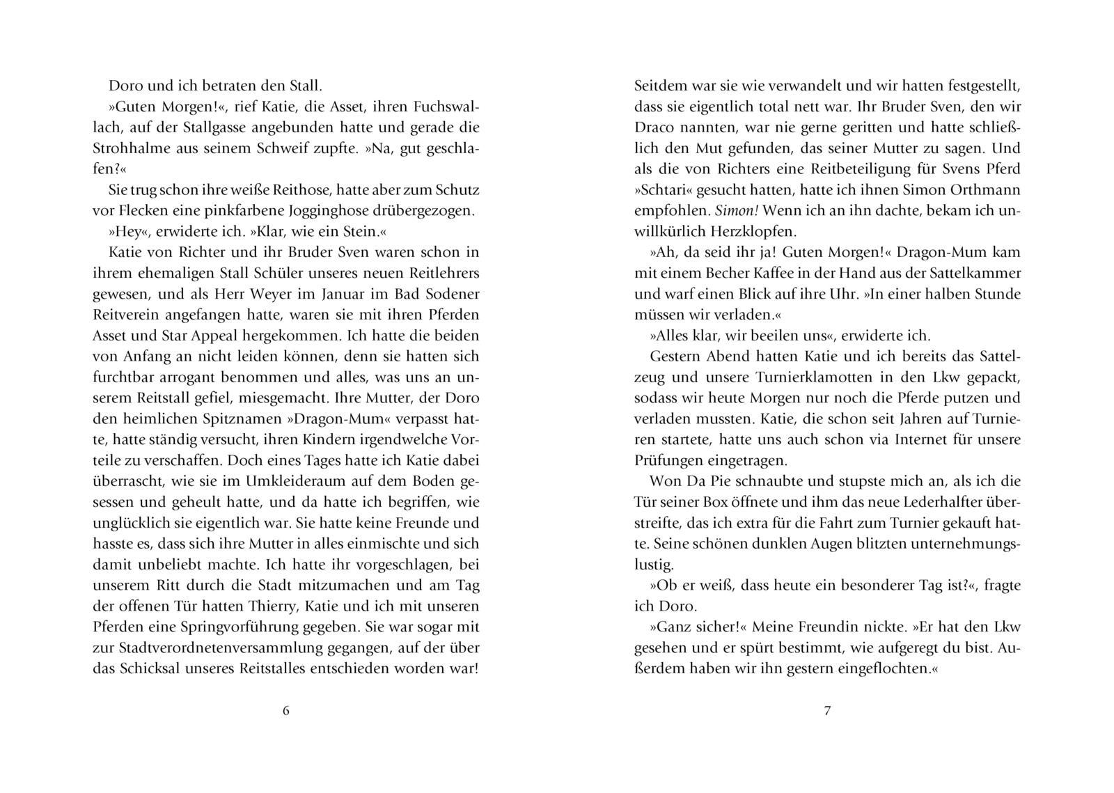 Beispielinhalt (Bild) Charlottes Traumpferd 4: Erste Liebe, erstes Turnier