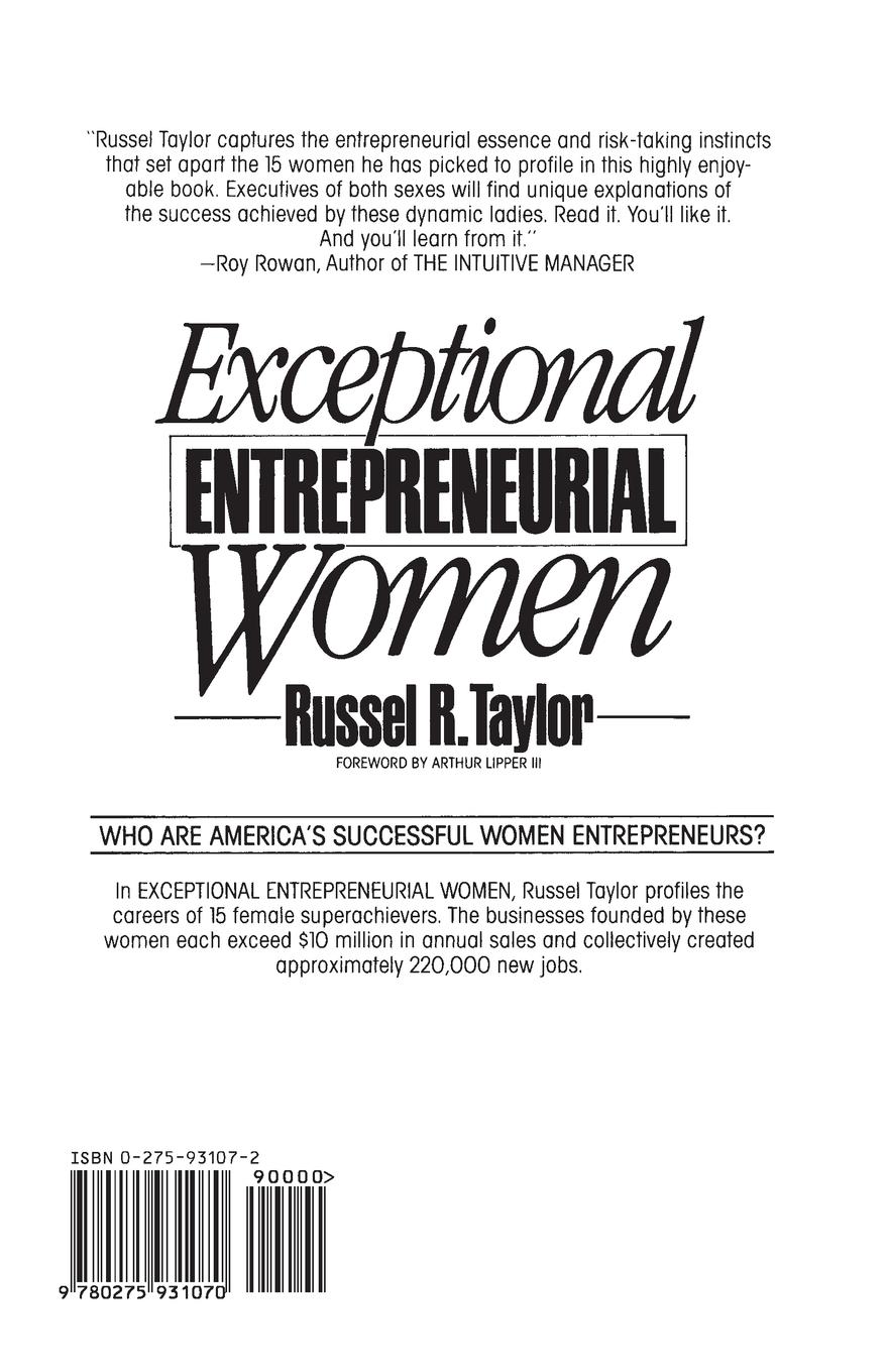 Rückseitencover Exceptional Entrepreneurial Women
