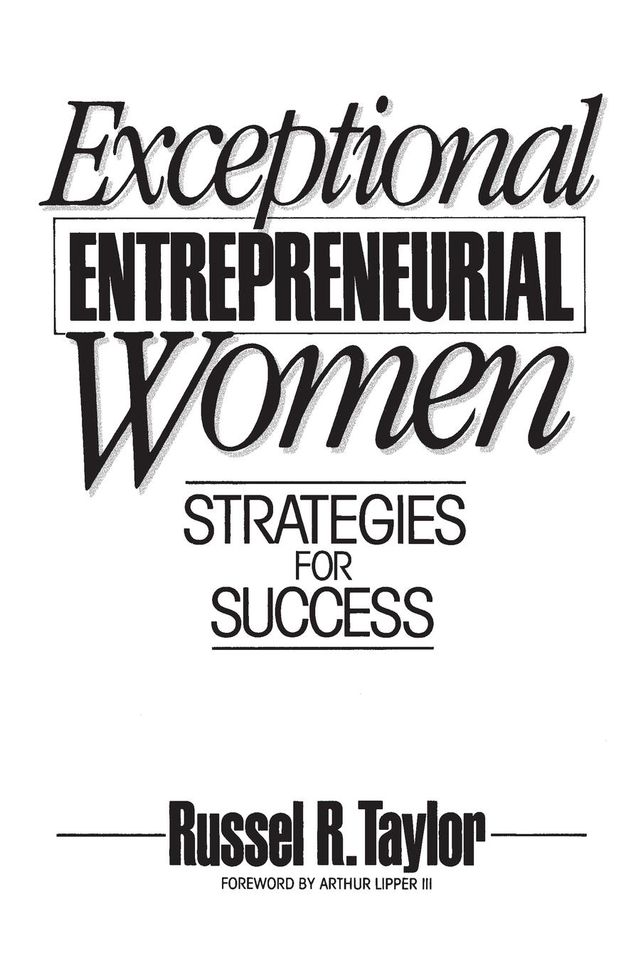 Vorderes Coverbild Exceptional Entrepreneurial Women