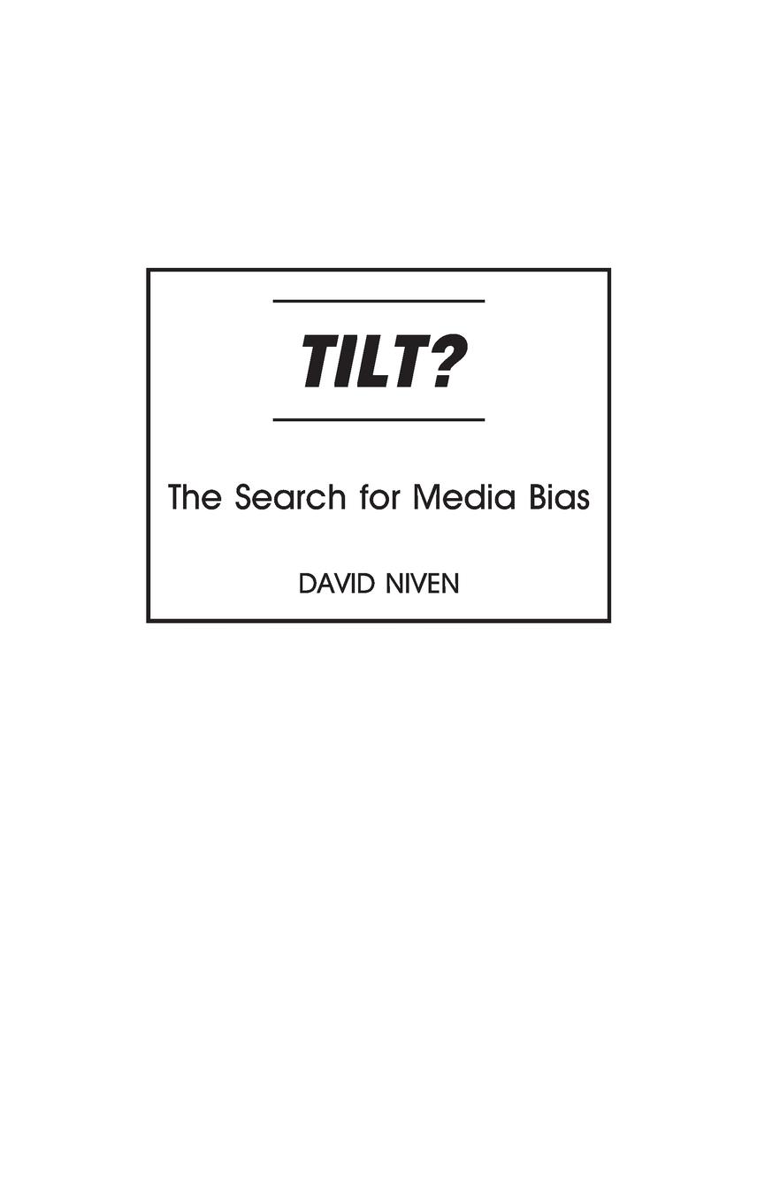 Vorderes Coverbild Tilt? The Search for Media Bias