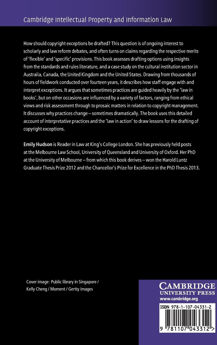 Rückseitencover Drafting Copyright Exceptions