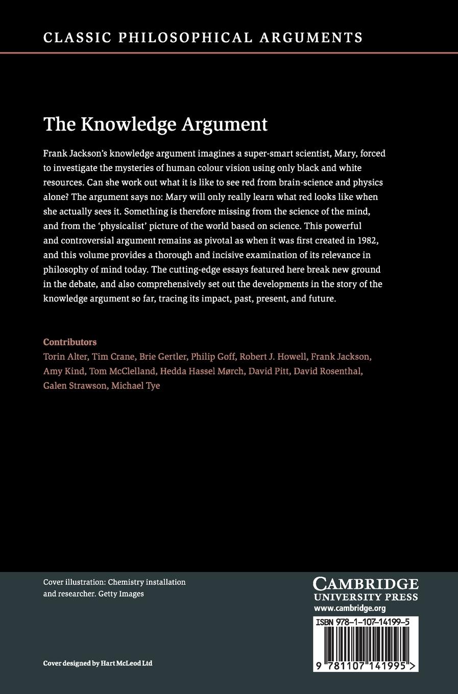 Rückseitencover The Knowledge Argument