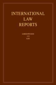 Vorderes Coverbild International Law Reports: Volume 183