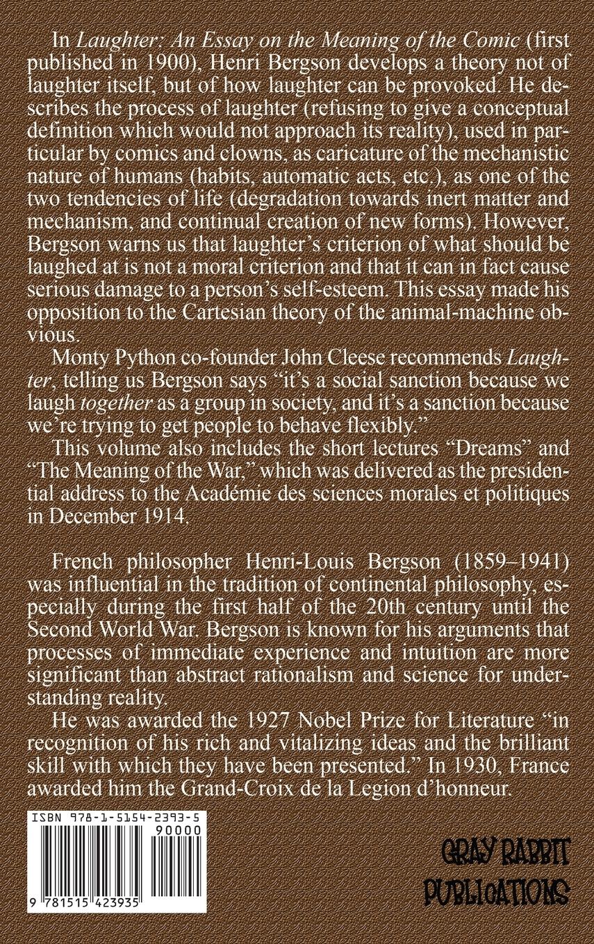 Rückseitencover Laughter / Dreams / The Meaning of the War