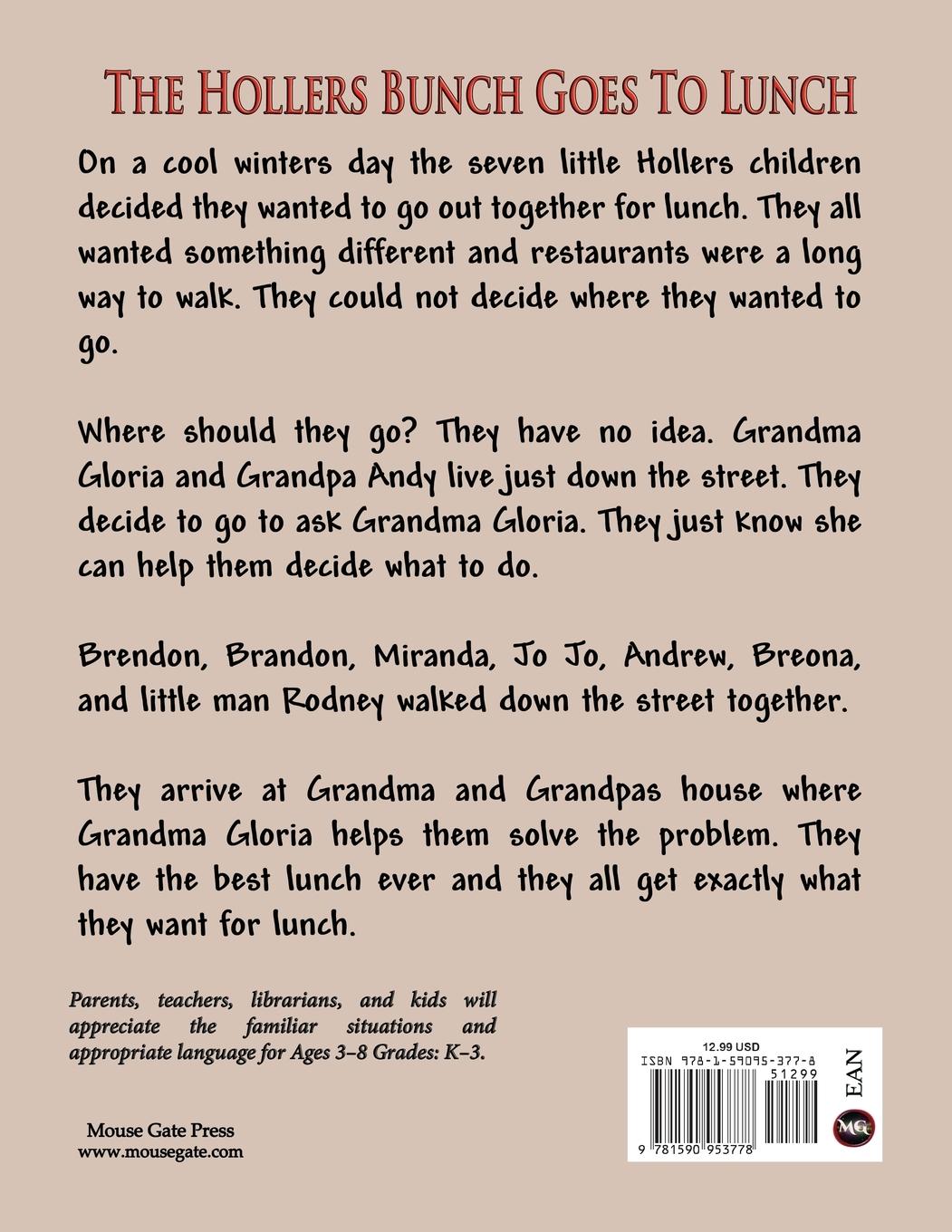 Rückseitencover The Hollers Bunch Goes to Lunch