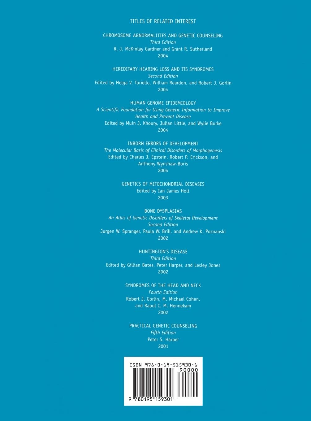 Rückseitencover Landmarks in Medical Genetics