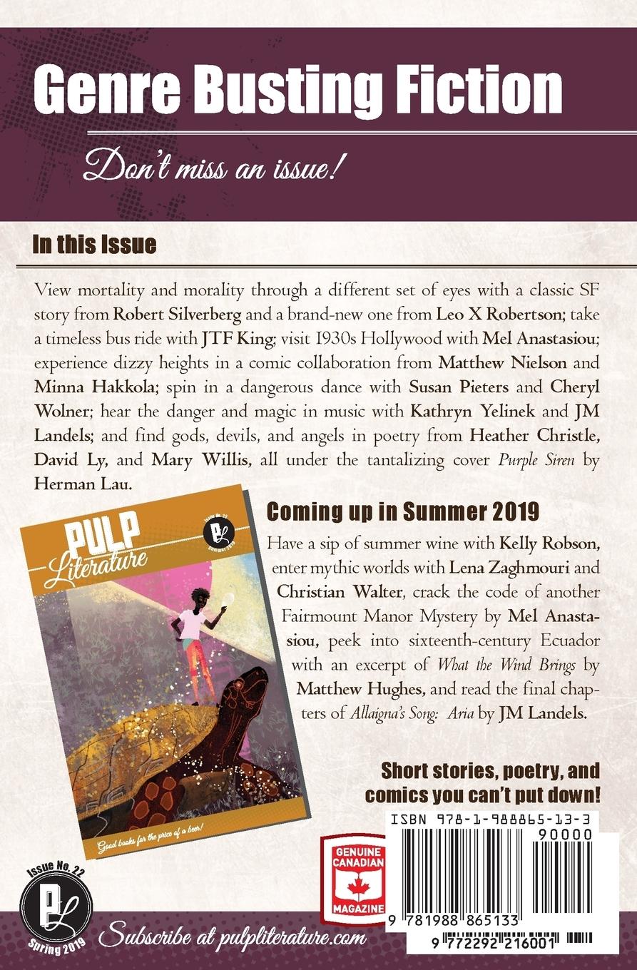 Rückseitencover Pulp Literature Spring 2019