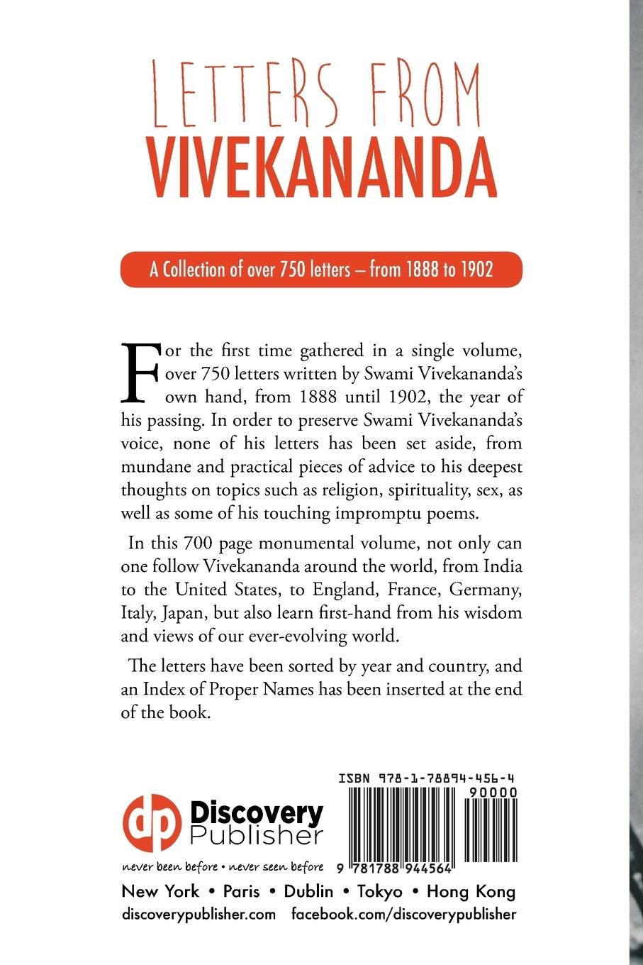 Rückseitencover Letters from Vivekananda