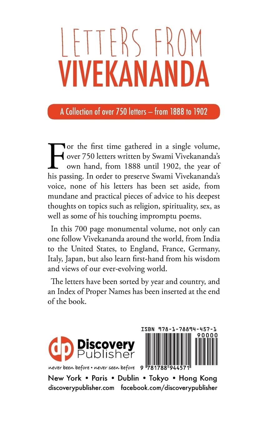 Rückseitencover Letters from Vivekananda