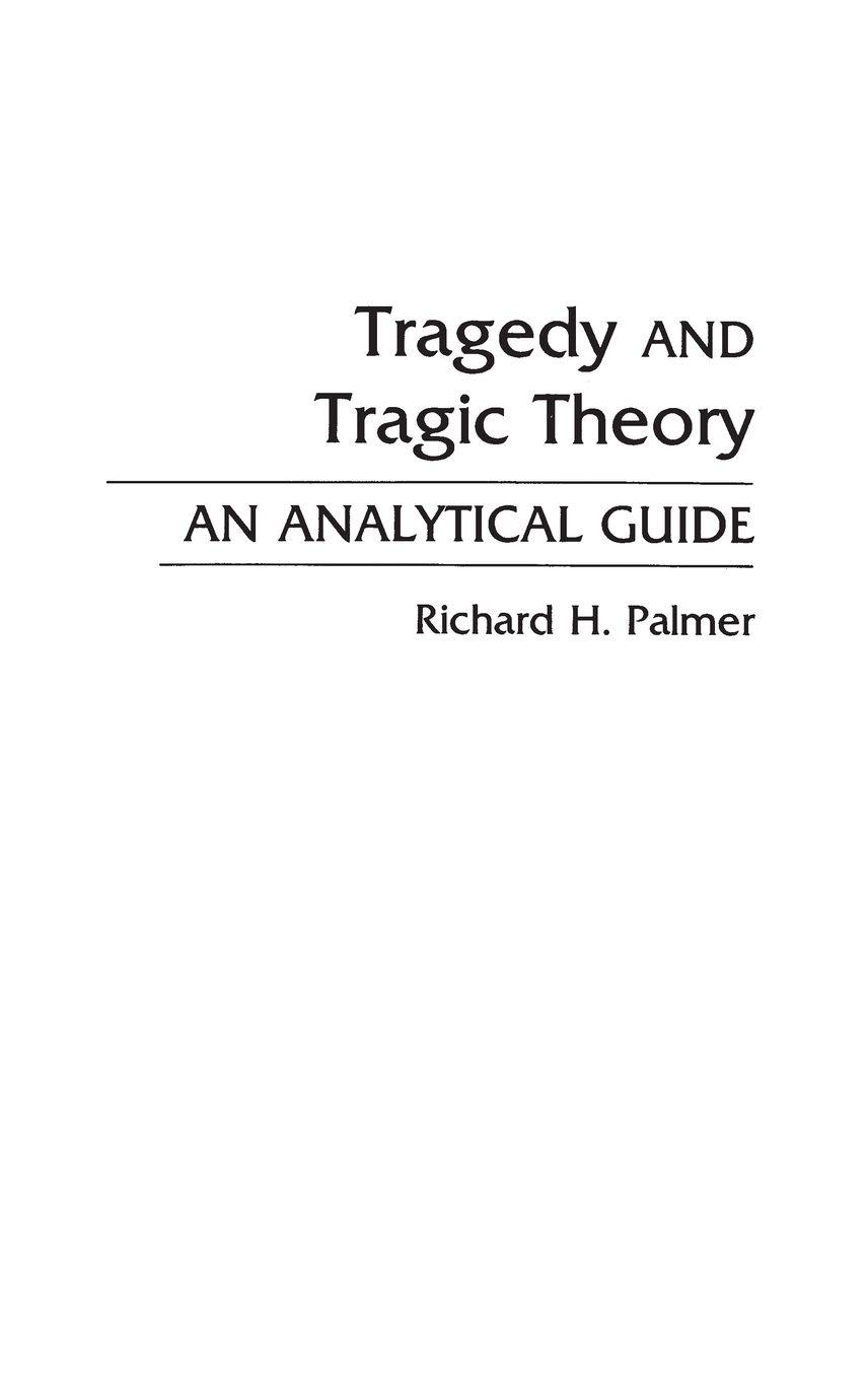 Vorderes Coverbild Tragedy and Tragic Theory