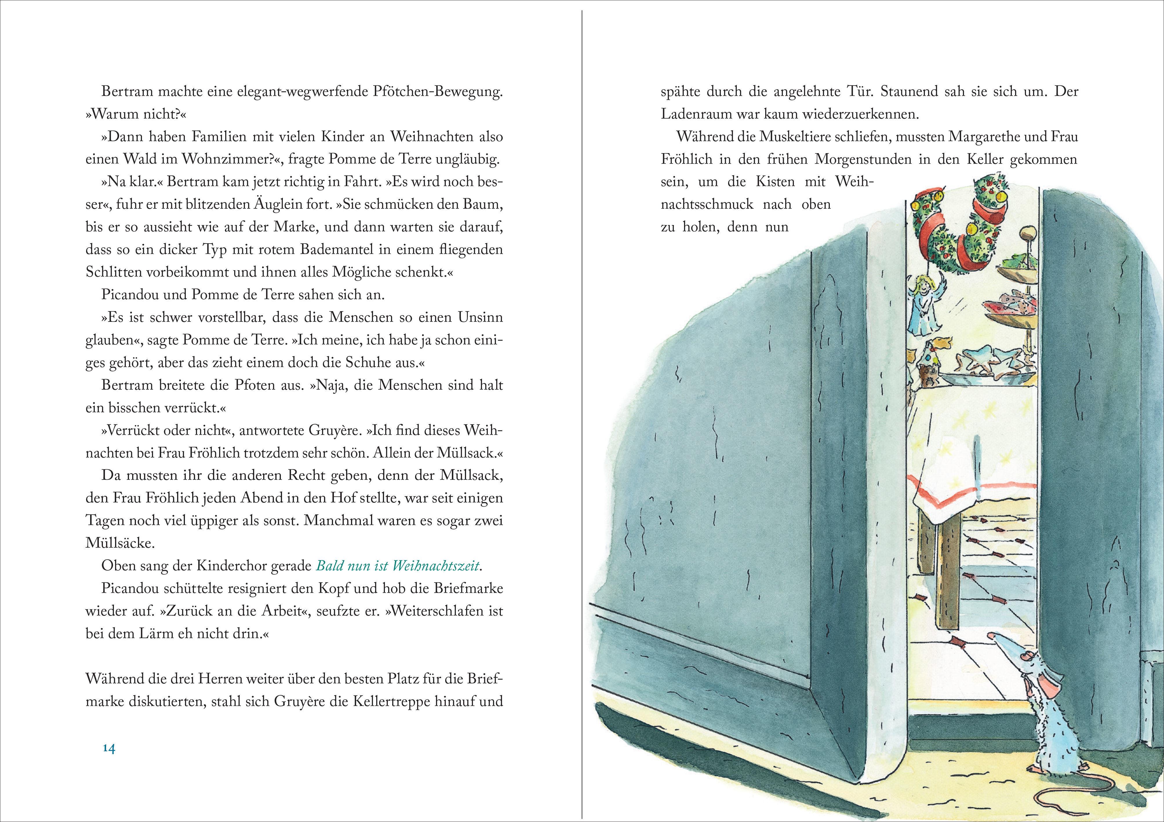 Beispielinhalt (Bild) Die Muskeltiere und das Weihnachtswunder