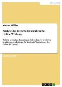 Vorderes Coverbild Analyse der Intramediaselektion bei Online-Werbung