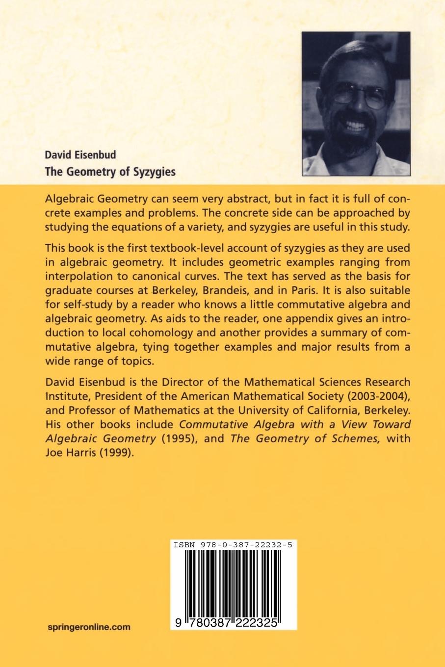 Rückseitencover The Geometry of Syzygies