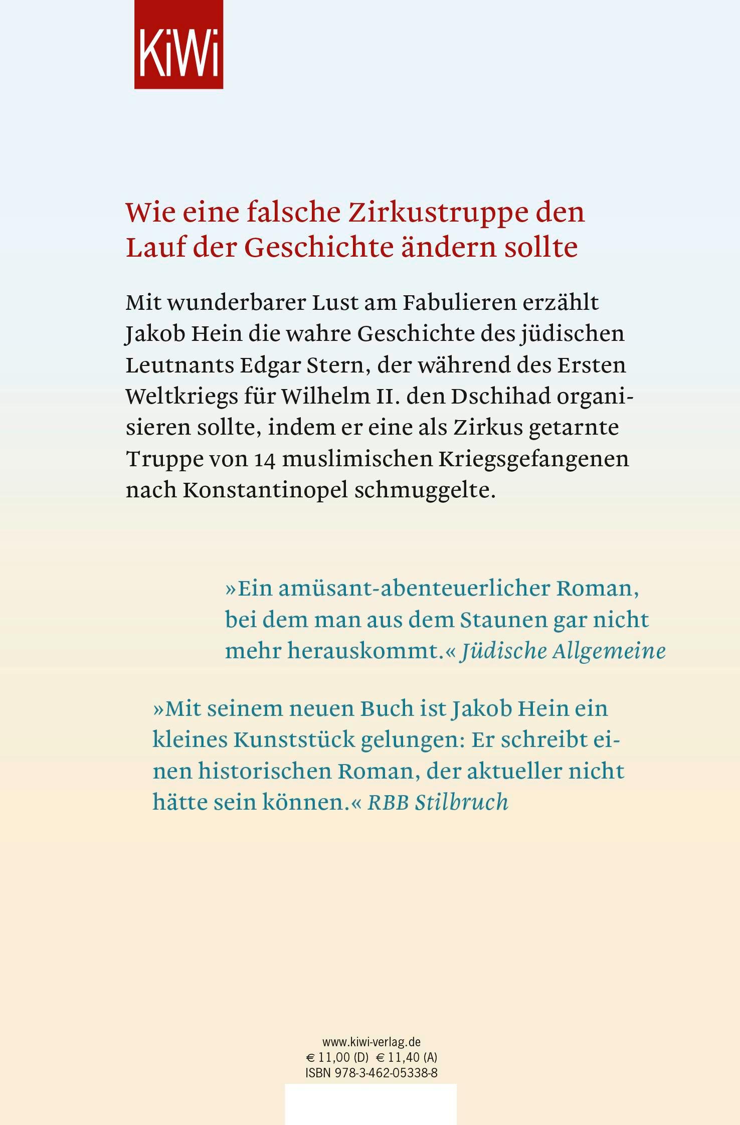 Rückseitencover Die Orient-Mission des Leutnant Stern