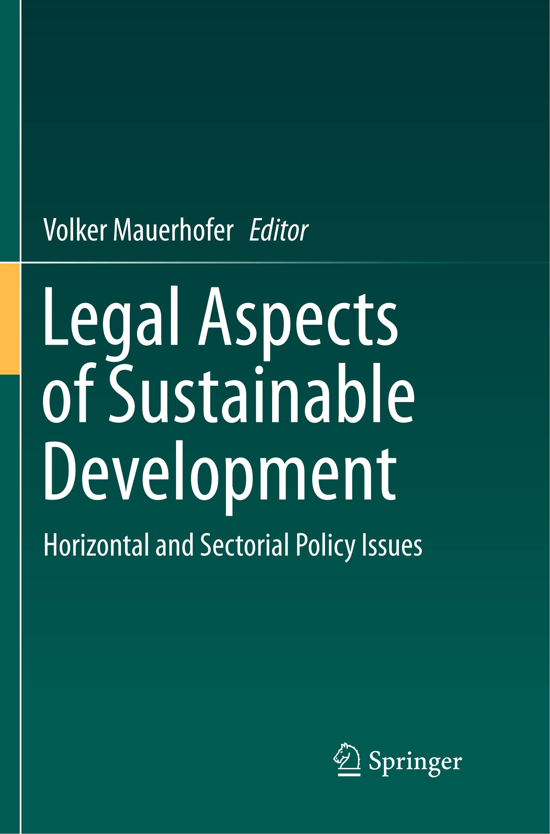 Vorderes Coverbild Legal Aspects of Sustainable Development