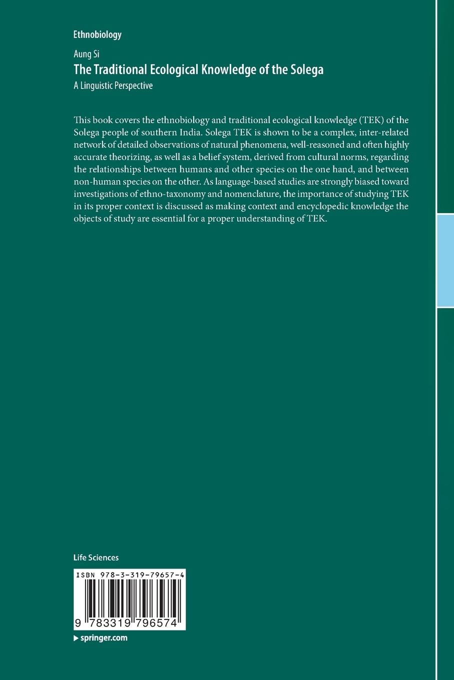 Rückseitencover The Traditional Ecological Knowledge of the Solega