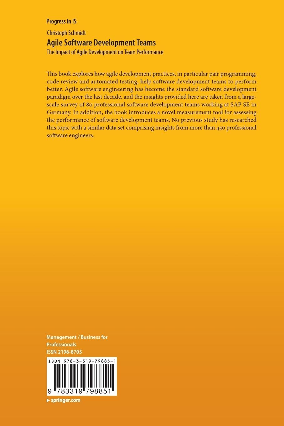 Rückseitencover Agile Software Development Teams