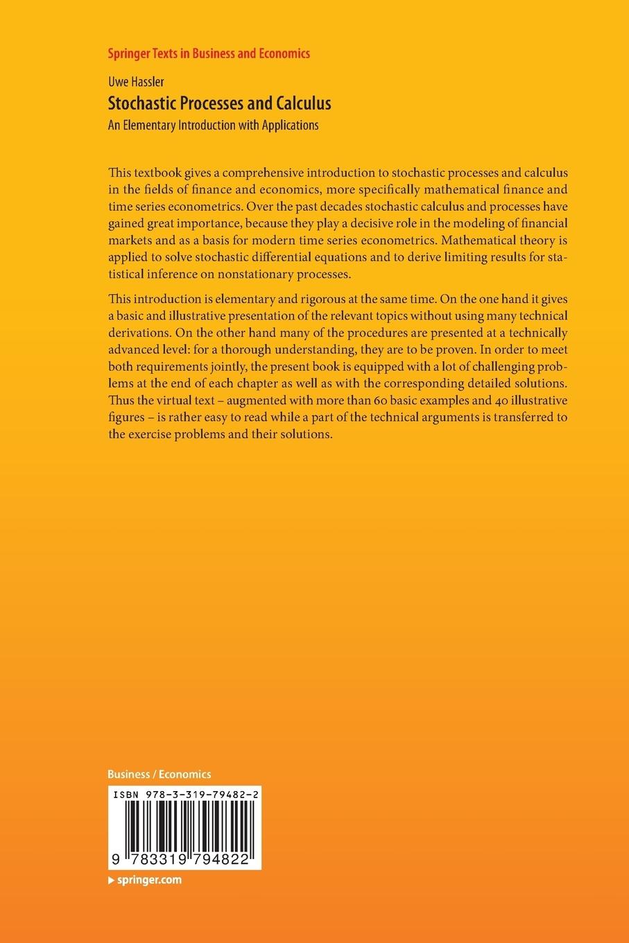 Rückseitencover Stochastic Processes and Calculus